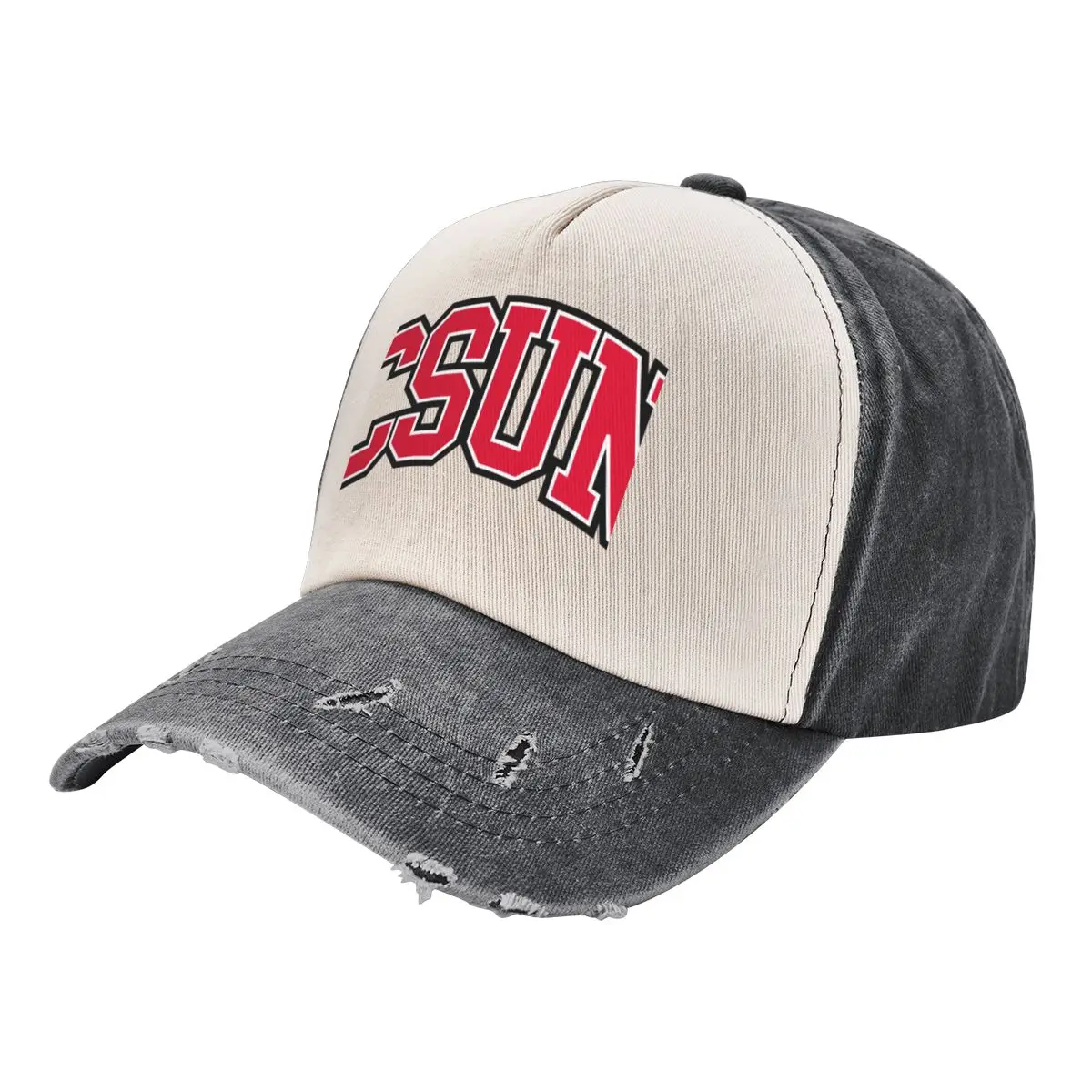 

csun - college font curved Baseball Cap Beach Bobble Hat Sunscreen Gentleman Hat For Girls Men's