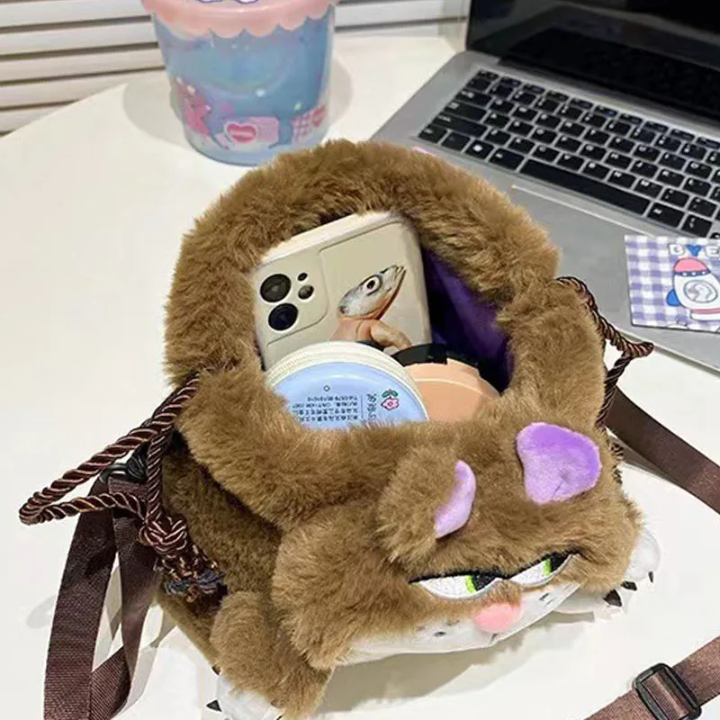 Lucifer Cat Bag Anime Cinderella Portable Drawstring Shoulder Bag