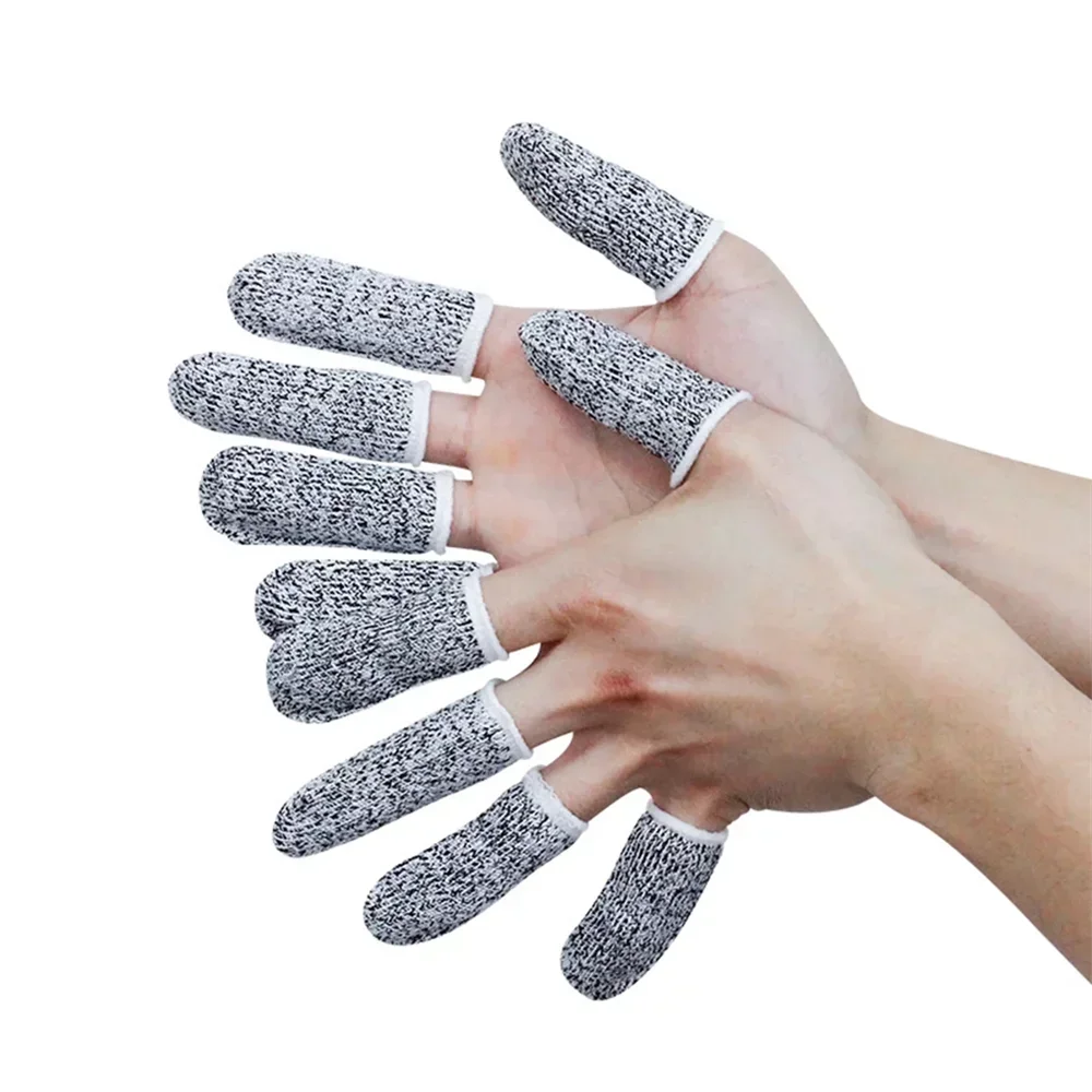 Anti-Cut Finger Cover Finger Protector Sleeve 10pcs 5-level Elastic Wear-resistant Sleeves for Protection