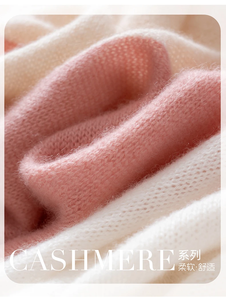 100% Kaschmir Quaste Gestrickte Neue Schal Herbst Winter Warme Künstlerische Vielseitig Lange Sanfte Koreanischen Stil Dünne Schal Schal – Detail 10