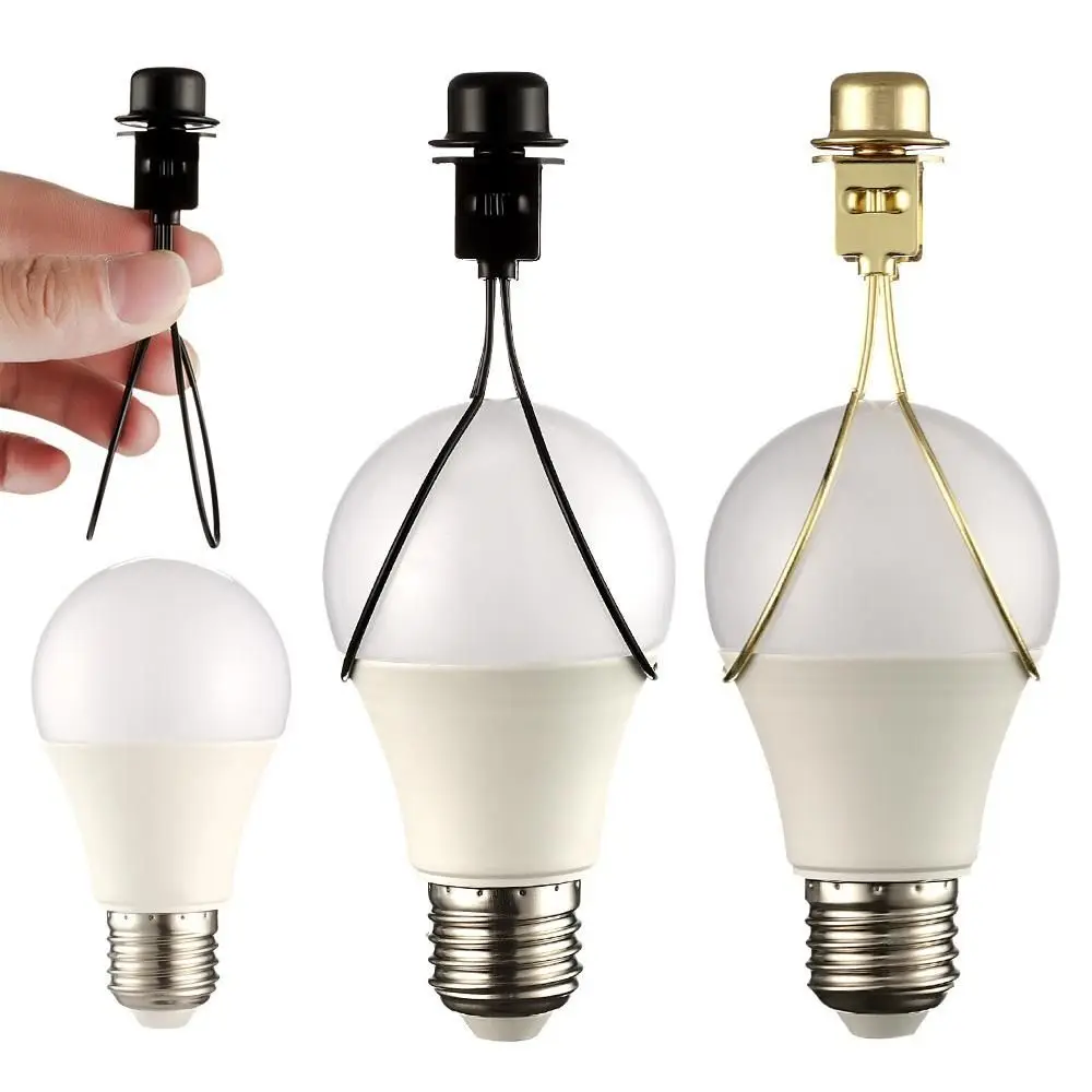 Durable Iron Lamp Shade Cap with Light Bulb Clip and Finial Top
