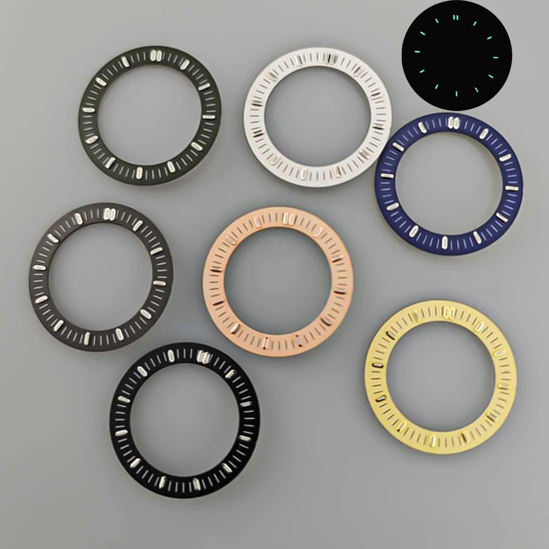 Enhanced Luminous Watch Dial - Green with Multiple Color Options, 31mm