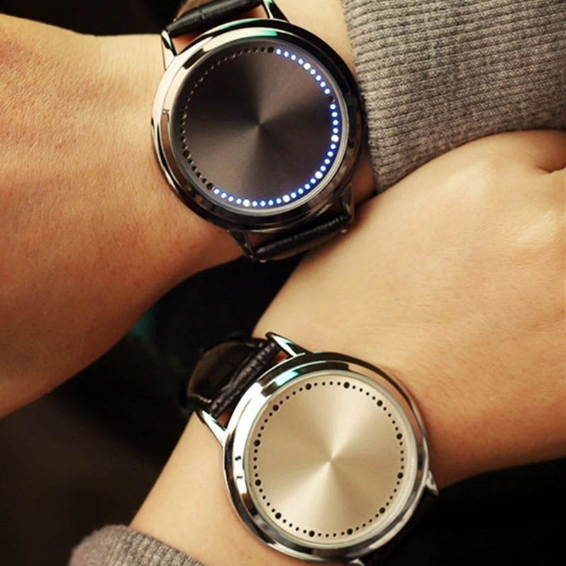 LED Touch Screen Luminous Electronic Watch Fashion Trend Personality Waterproof Male and Female Students Couple Touch Watch