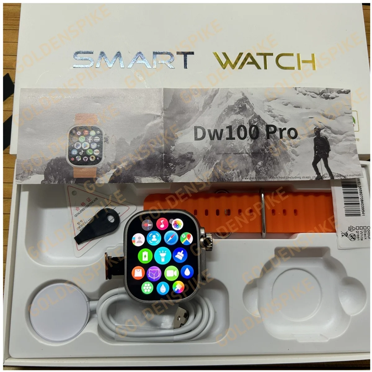 DW100 Pro Smartwatch Fingerprint Unlock control Smart Watch 256GB Storage ROM Free Download App WIFI GPS WIFI 2.29inch Amoled 6