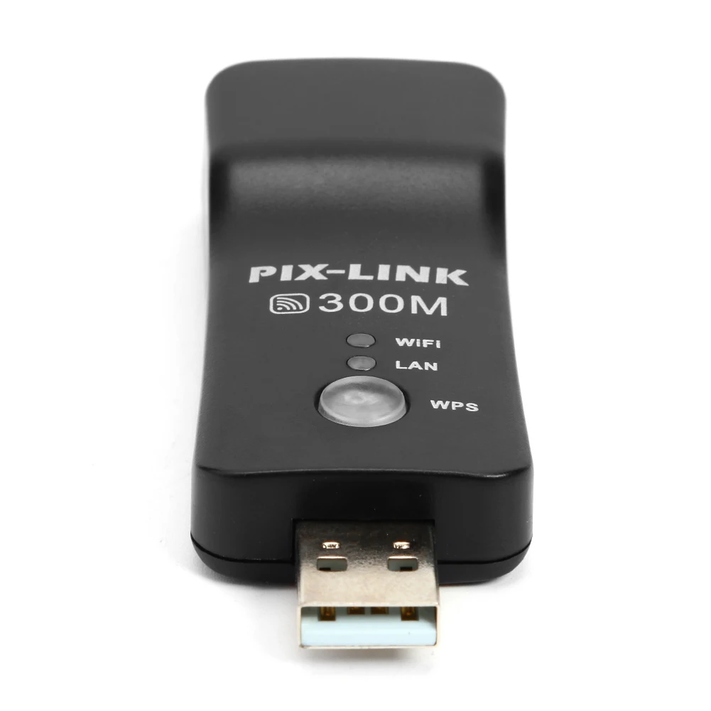 Universal 300Mbps USB WiFi Dongle Adapter with RJ45 Network Card - Sleek Design