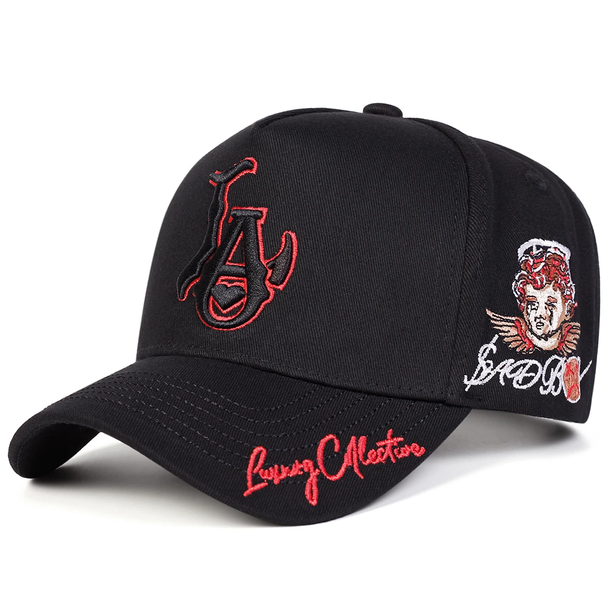 Casquette de Baseball unisexe avec broderie LA Love, chapeaux décontractés réglables pour l'extérieur, protection solaire, casquette de sport, printemps-automne