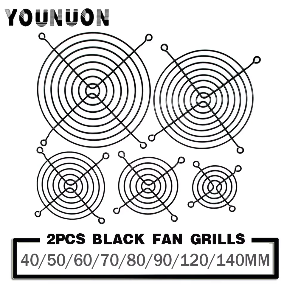 60mm 80mm 90mm 92mm 120mm 140mm Fan Grills Metal Mesh Finger Guard Protective Net Fan Grill Computer Case Grill 2PCS cooling fan grill computer case fan covers computer case fan cover computer fan grill