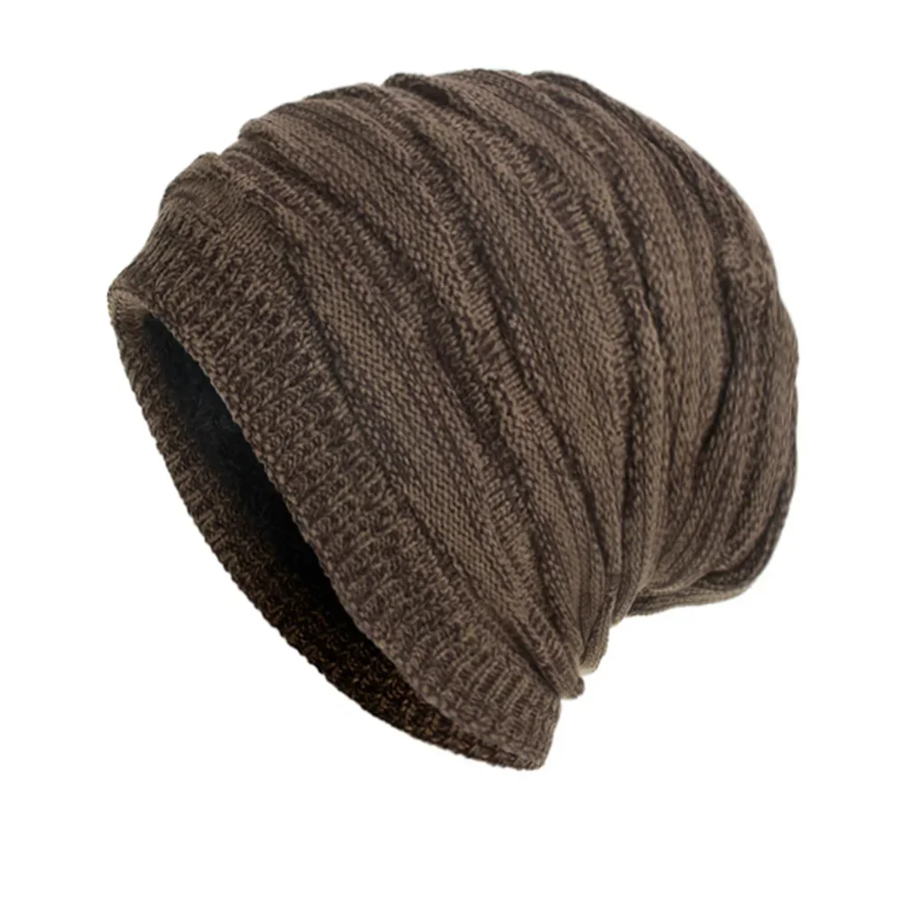 Tide Knitted Woolen Hat Winter Plus Velvet Warm Diamond-shaped Hedging Men's Outdoor Cap 2