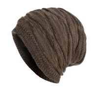 Tide Knitted Woolen Hat Winter Plus Velvet Warm Diamond-shaped Hedging Men's Outdoor Cap 2