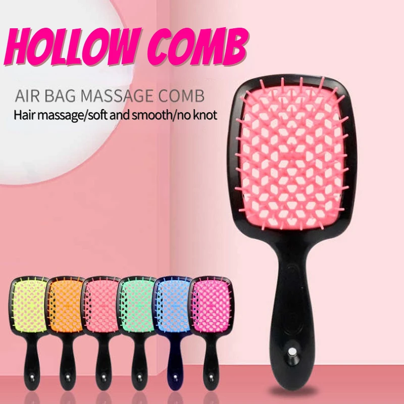 

Tangled Hair Comb Detangling Hair Brush Massage Combs Hollow Out Wet Curly Hair Brushes Barber Comb Salon Hair Styling Tools