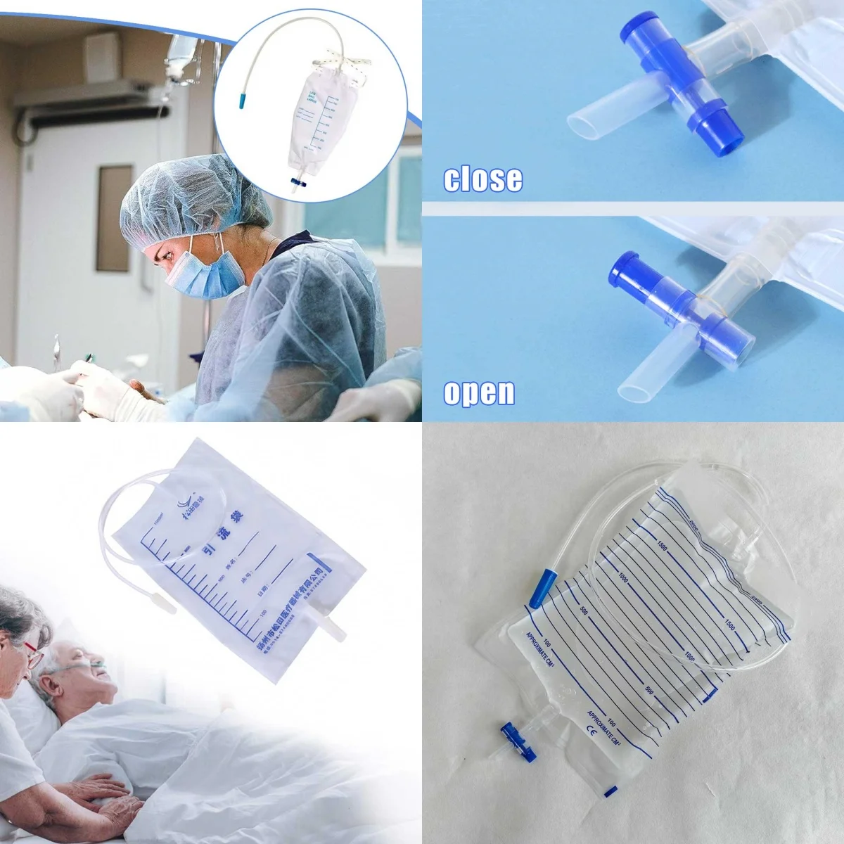 1Pcs Male Disposable Urine Bag Urine Collector Bag Drainage Cathether Urinal for Incontinence Bedridden Patients 750-2000ML