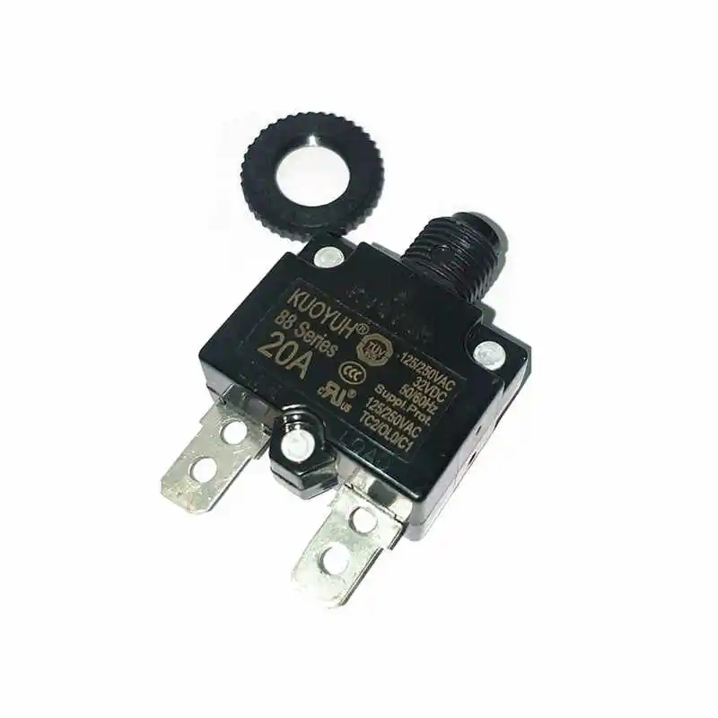 10pcs New original Taiwan KUOYUH overload protector 3 a / 4/5/6/7/8/10 12/15/20/25 reset motor switch with a waterproof cap