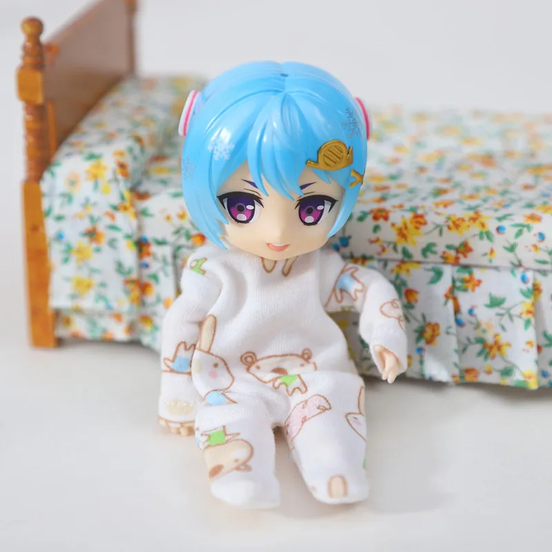 OB11 Puppenkleidung Schöne weiche Pyjamas mit Aufdruck für Ob11, Mollys, Obitsu 11, Gsc, Pd9, 1/12 Bjd Puppenkleidungszubehör – Detail 12