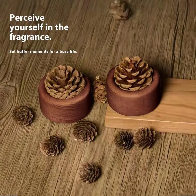 1Pcs Spherical Design Natural Fragrance Dispersion Bedroom Decor Diffuser For Room Fragrance Wooden Essential Oil Diffusers