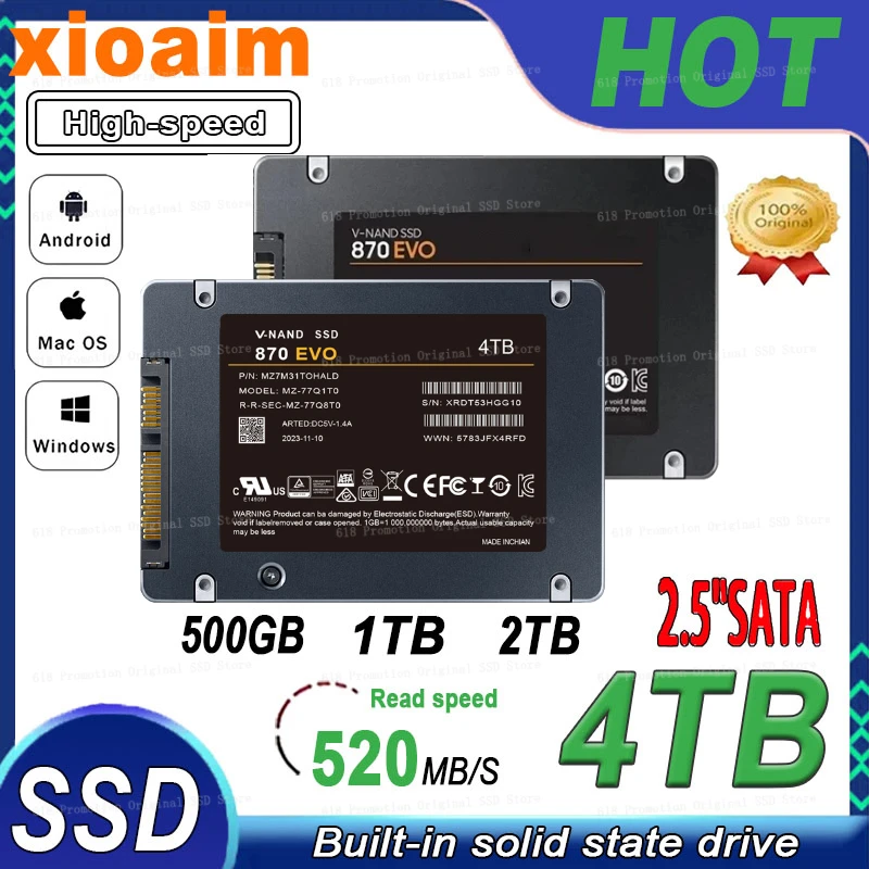 Для xiaomi 870 EVO SSD SATAIII 2,5
