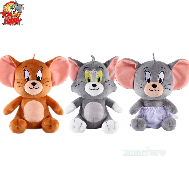 19 cm Upgrade klassische Tom- und Jerry-Plüschtiere, niedliches Plüsch-animiertes Spielzeug für Weihnachts- und Geburtstagsgeschenke, beruhigendes Spielzeug für Kinder