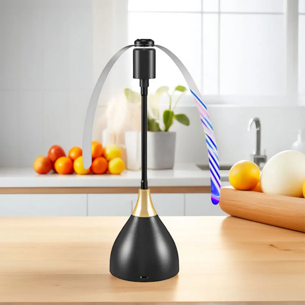 Fly Fans for Tables with Soft Holographic Blades Fly Spinner Portable Outdoor Picnic Fan for Picnic Restaurant Party Home BBQ