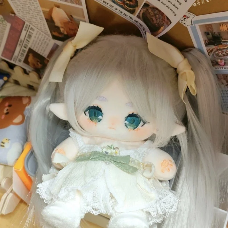 Anime Frieren at the Funeral 20cm Nude Doll Plush Toys Soft Stuffed Plushie Can Change Clothes