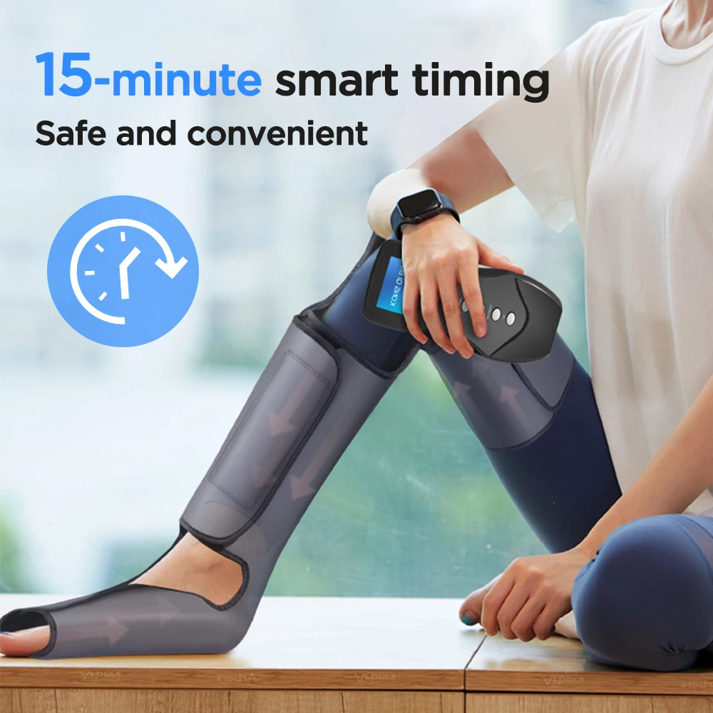 Akumulatorska masažna naprava Telečja zračna blazina Wrap Kompresijska električna masaža nog Airwace Foot Health Care Relax Pressotherapy_voghion.com