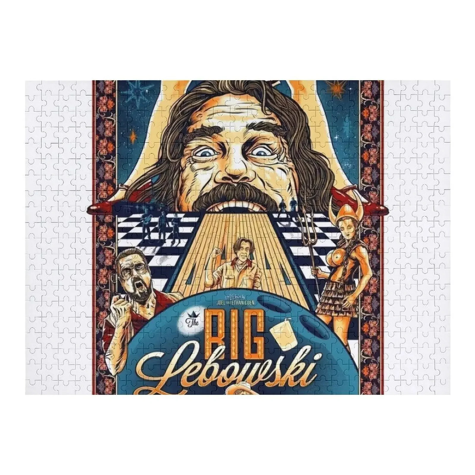 THE BIG LEBOWSKI THE DUDE GIANT PICTURE ART PRINT POSTER Jigsaw Puzzle Wooden Animal Wooden Boxes Puzzle coffee dude figured wooden note holder mug set