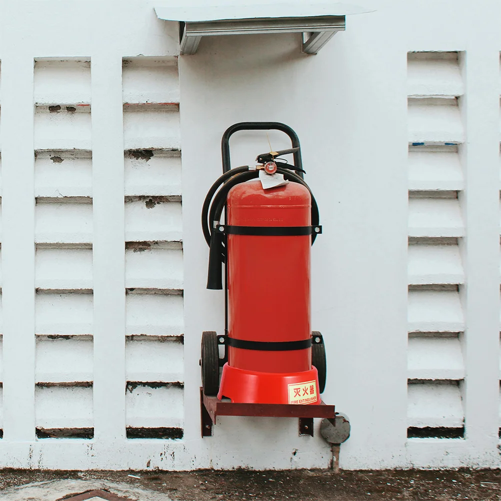 Fire Extinguisher Stand Holder Fluorescent Plastic Floor Stand Red Fire Extinguisher Mount for Public Places B