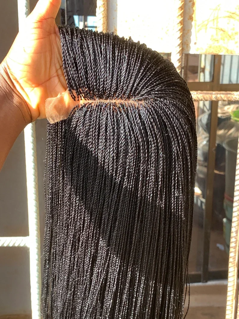 Twist Wig, Twist Braided Wig, Micro Million Twist Wig, Afro Braided Wig, Glue less Wigs, Black Women Hair Extensions