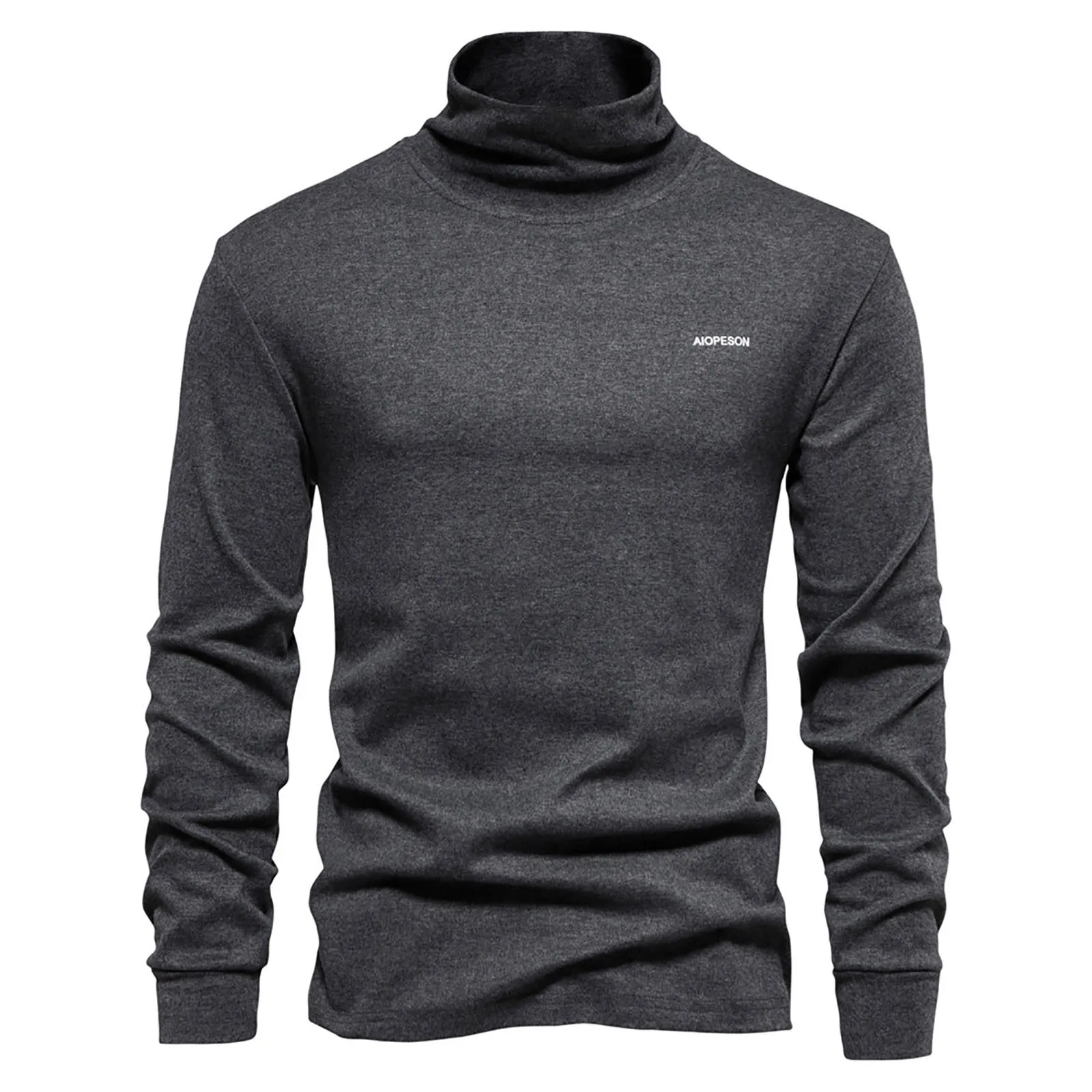 

Mens Hoodie Autumn Winter Solid Color High Collar Pullover Undershirts Slim Breathable Comfortable High Quality Sweatshirts Male
