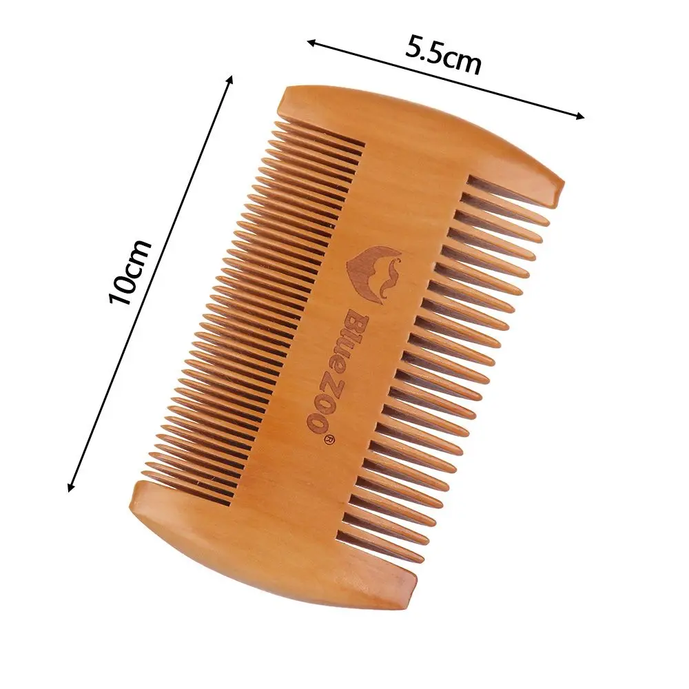 Beauty Makeup Wooden Pocket Size Beard Comb Double Side Fine Coarse Teeth Hair Mustaches Brush