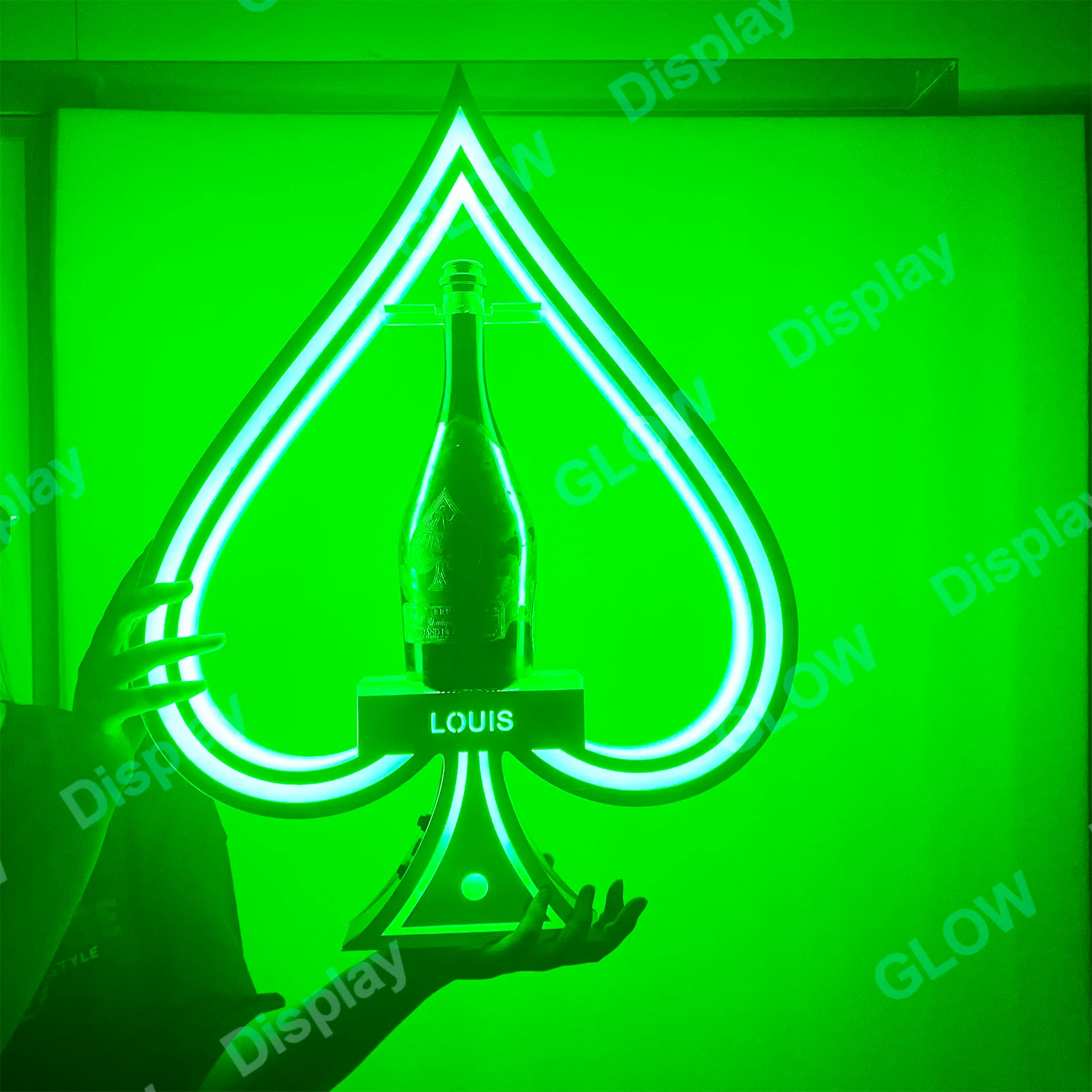 Night Club Bar Ace of Spade Square Bottle Presenter Glorifier Display VIP Service Tray