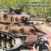 1/18 Large Rc Metal Tank 2.4GHz Remote Control War Tanks With Shooting Car Military Truck Model For Boys Children Kids Gifts New 3