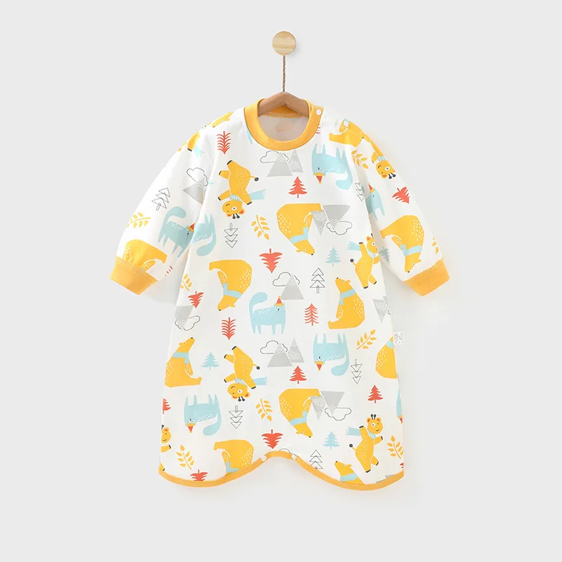Infant Toddler Cartoon Printed Sleeping Dress Spring Autumn Baby Boy Girl Long Sleeve Cotton Robe for kids Sleep Nightgowns