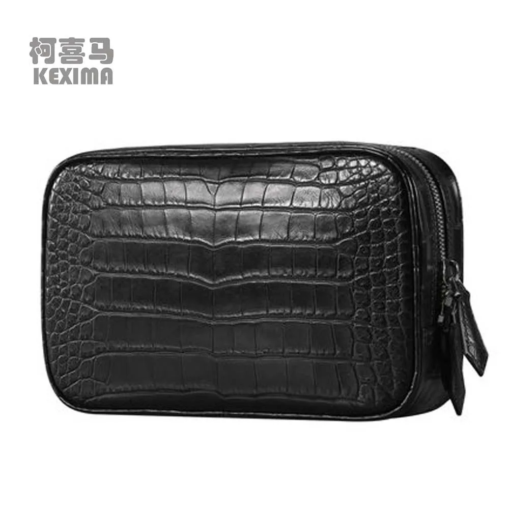 

KEXIMA cestbeau, новый мужской клатч из крокодиловой кожи, мужская сумка из крокодиловой кожи, вместительная портативная мужская сумка для деловых поездок
