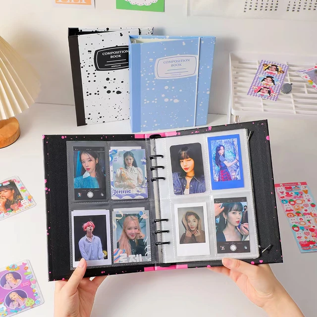 A5 Ins Binder Kpop Photocard Holder Storage Folder Organizer Pouch Idol  Photo Splash-ink Binder Notebook