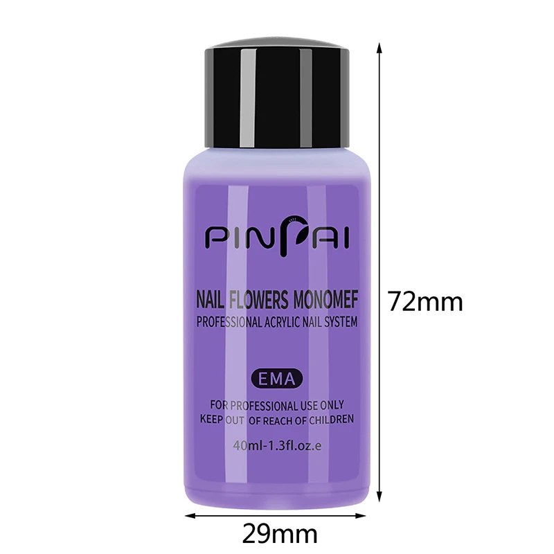 For Acrylic Powder Dust Nails 40ml Acrylic Liquid Monomer Crystal Nail Art Nail Extension Carving Non-Yellowing