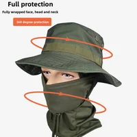 Тактическая камуфляжная шляпа Boonie — военная шляпа от солнца с широкими полями и дышащей сеткой для рыбалки на открытом воздухе/походов — изображение 4