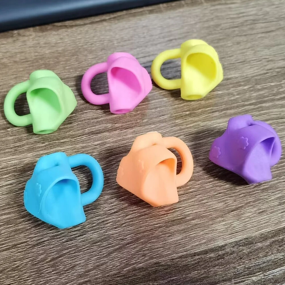 펜꽂이 실리콘 세 손가락 펜 그립 펜꽂이, 학생 쓰기 자세 교정기, 학교 문구, 사무실 쓰기, 10 개