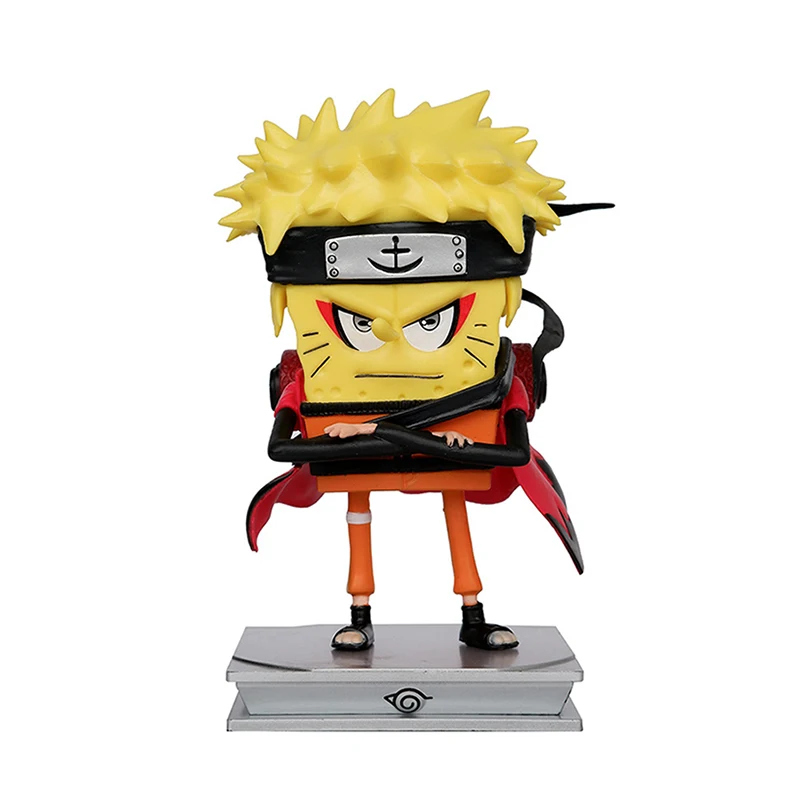 

Anime Naruto Spongebob Squarepants Figure Patrick Star Cos Uchiha Sasuke Naruto Uzumaki Figures Ornaments Model Toy Gift