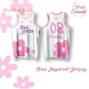 BINI BLOOOMS T-shirt SHEENA VERSE Pink Full Sublimation Vest JERSEY New Summer Short Sleeve Men Women Children Clothes Tops 6