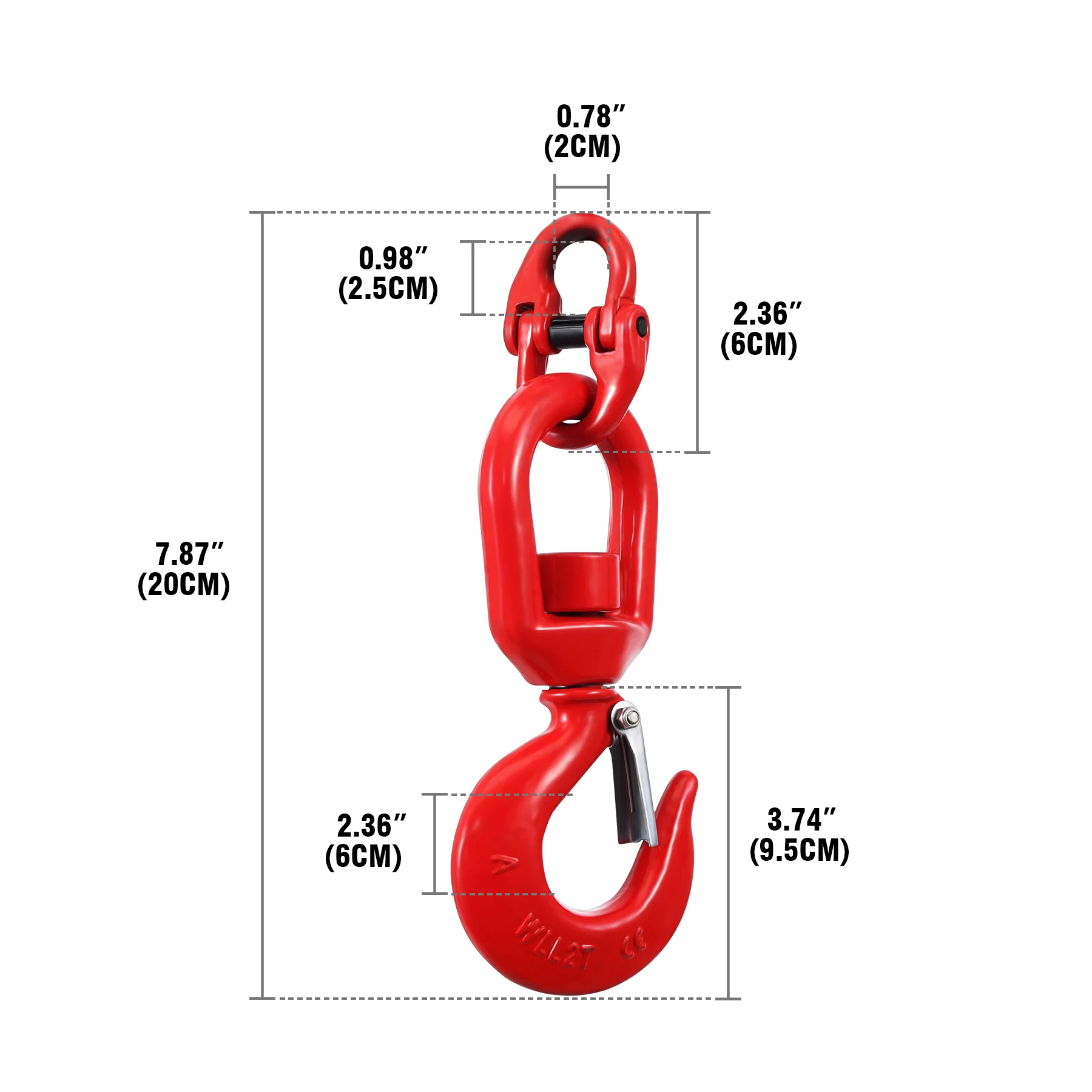 Amonstar 2000kg 1m / 2m Chain Sling for Engine Hoist Single Leg Chain Lifting Sling