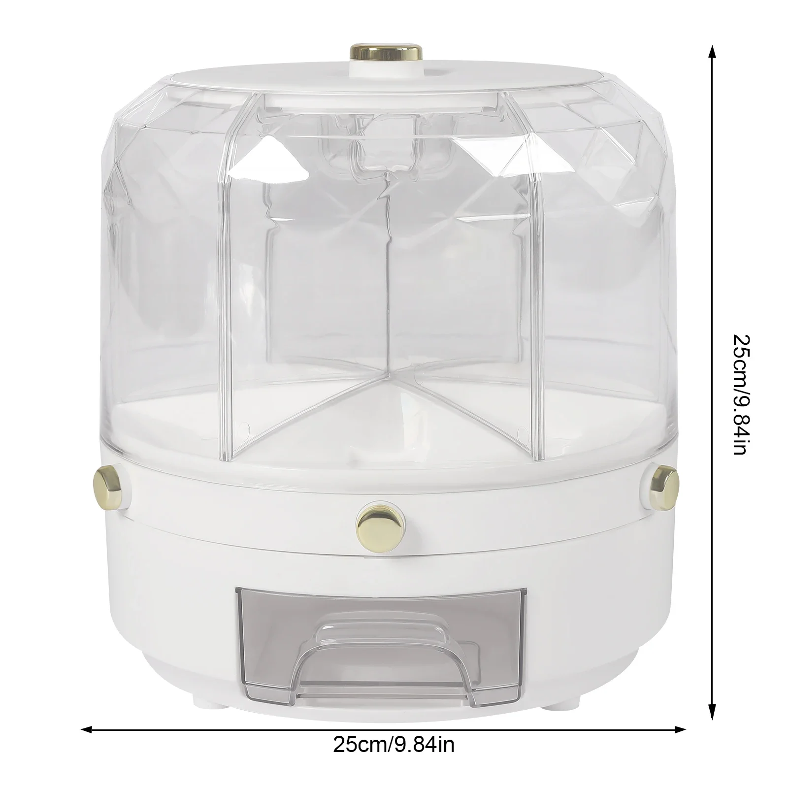 Premium Cereal Dispenser &ndash; 6 Grids, 360&deg; Rotatable, Large Capacity