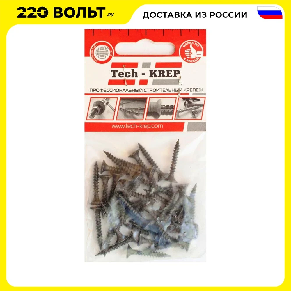 Саморез ТЕХ-КРЕП 102379 шсгм 3.5х35 (30шт) пакет | Обустройство дома