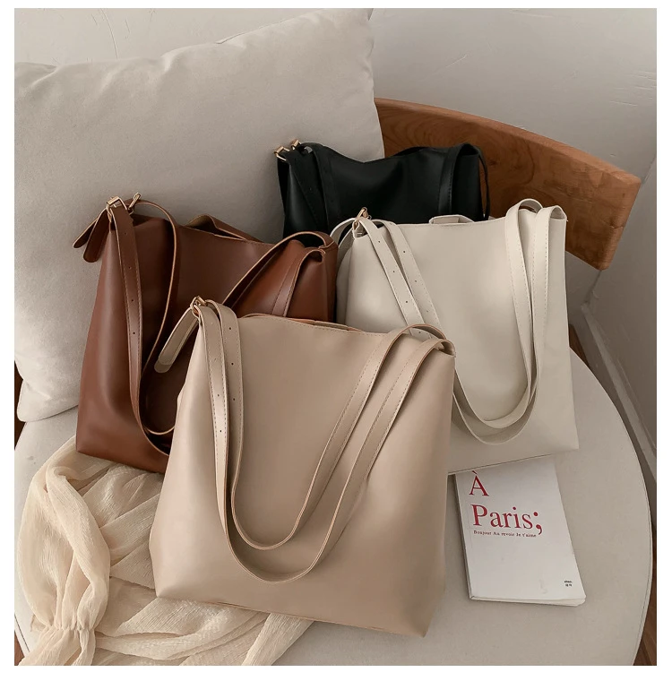 Bolsas de Compras para Mulheres Bolsas de Luxo Couro do Plutônio Moda Sólida Casual Tote Vintage Designer Grande Capacidade Ombro Bolsa Feminina 13 Computers & Electronics