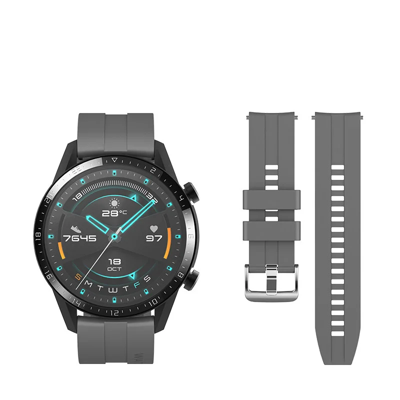 Silicone Sport Watch Bands - Versatile 20mm/22mm Strap Collection