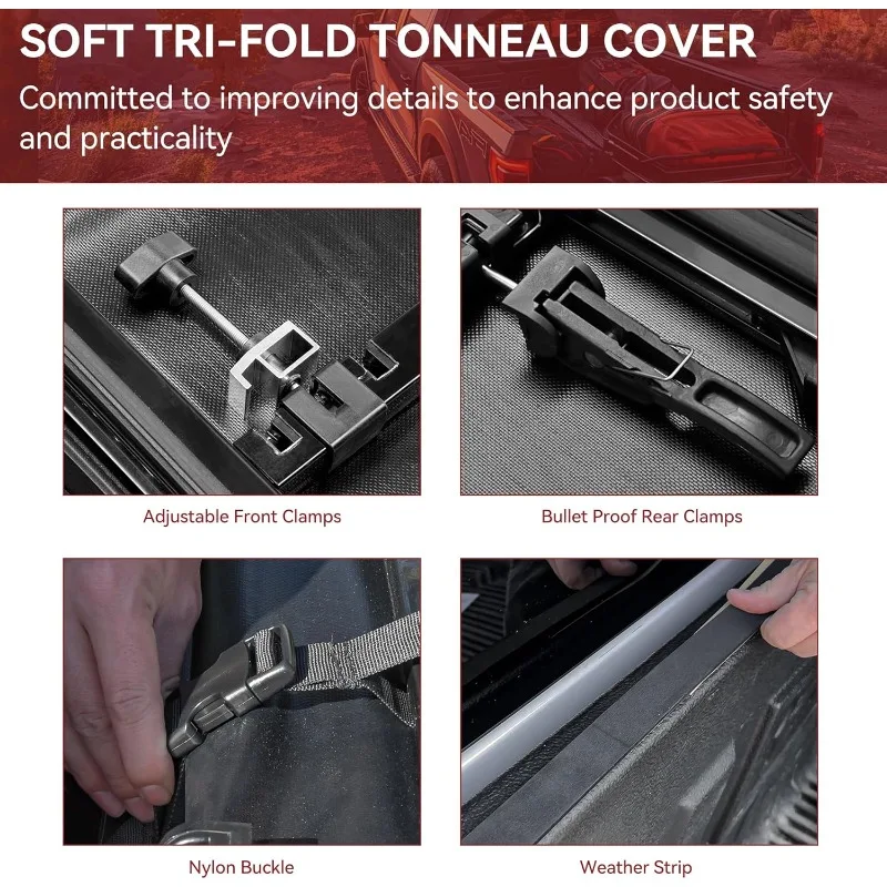 Soft Tri-Fold 5.2′ Tonneau Cover 3