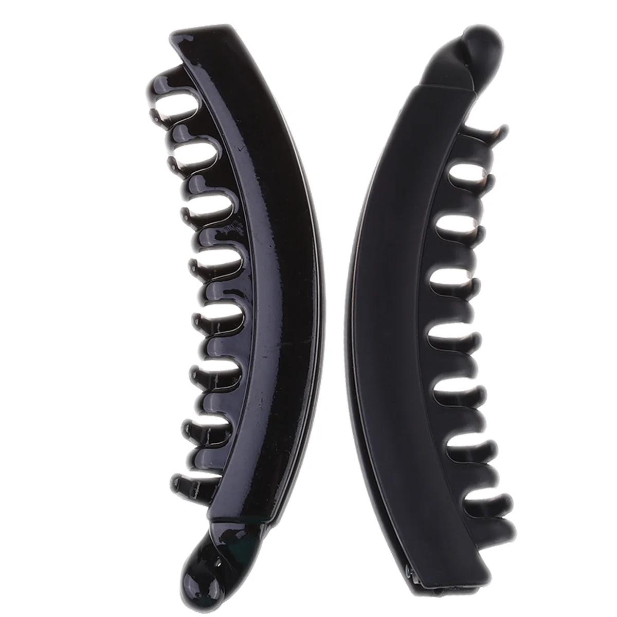 

10PCS Banana Hair Clips, Large Ponytail Clamps Non Spring Toothed Hair Grip for ( Black )