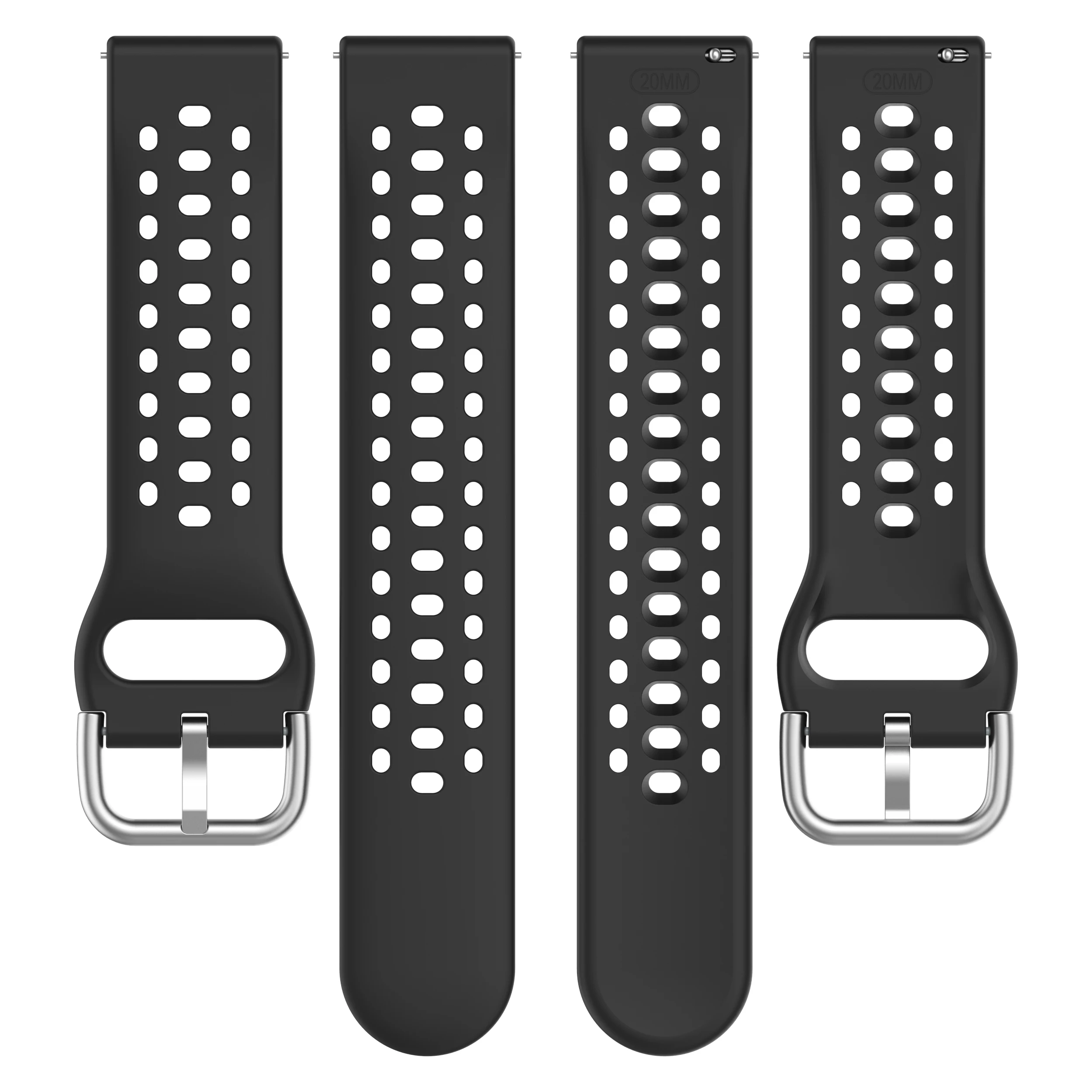 Enhanced Silicone Sport Strap - Breathable and Comfortable Watchband Accessory