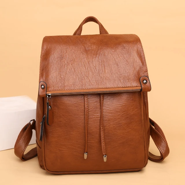 2019 Women Backpack Rucksack Girls Leather Satchel - Women Leather  Backpacks - Aliexpress