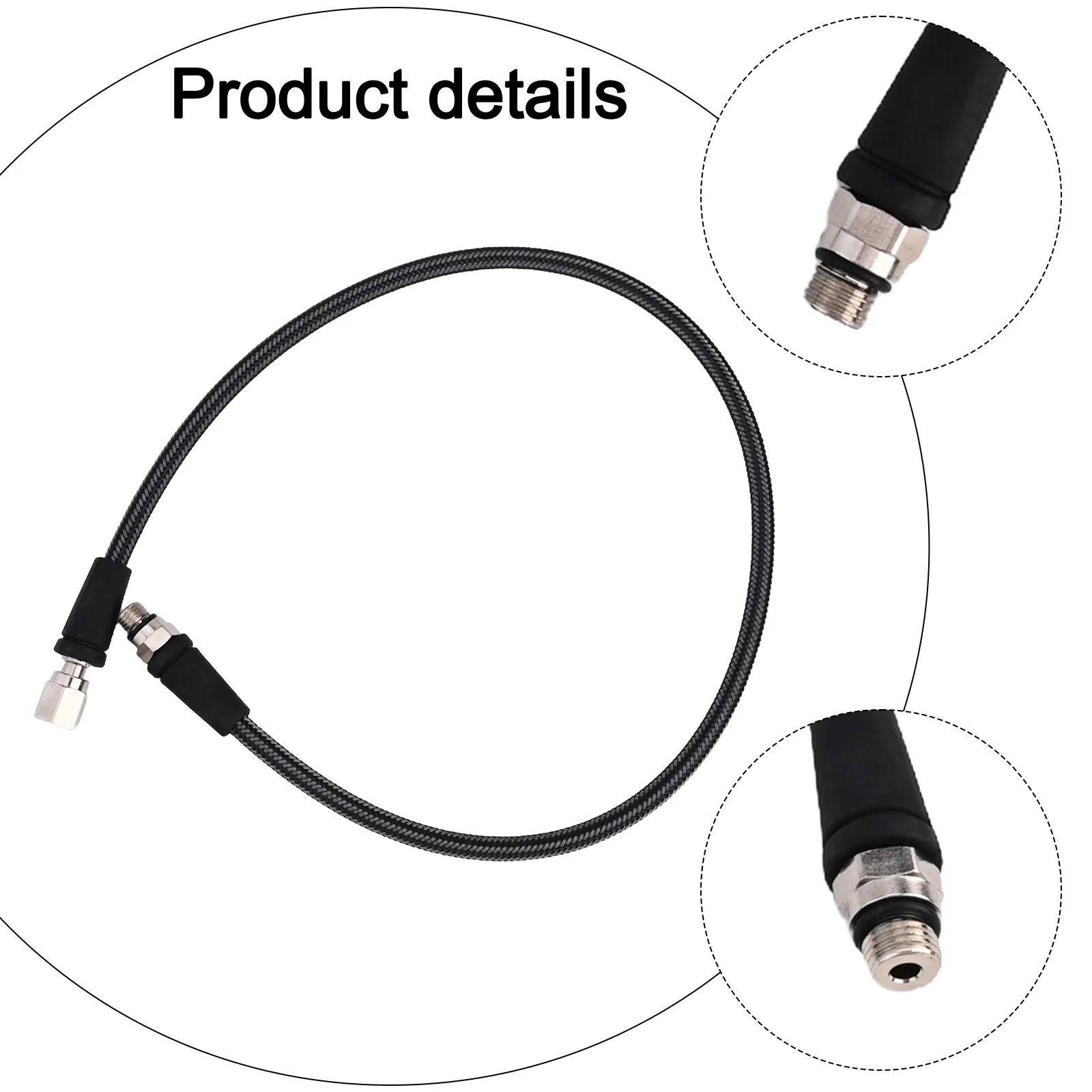 15/60/80cm Professional Scuba Diving Flexible Braided Hose High Pressure Hose Regulator Depth Gauge Diving Accessories