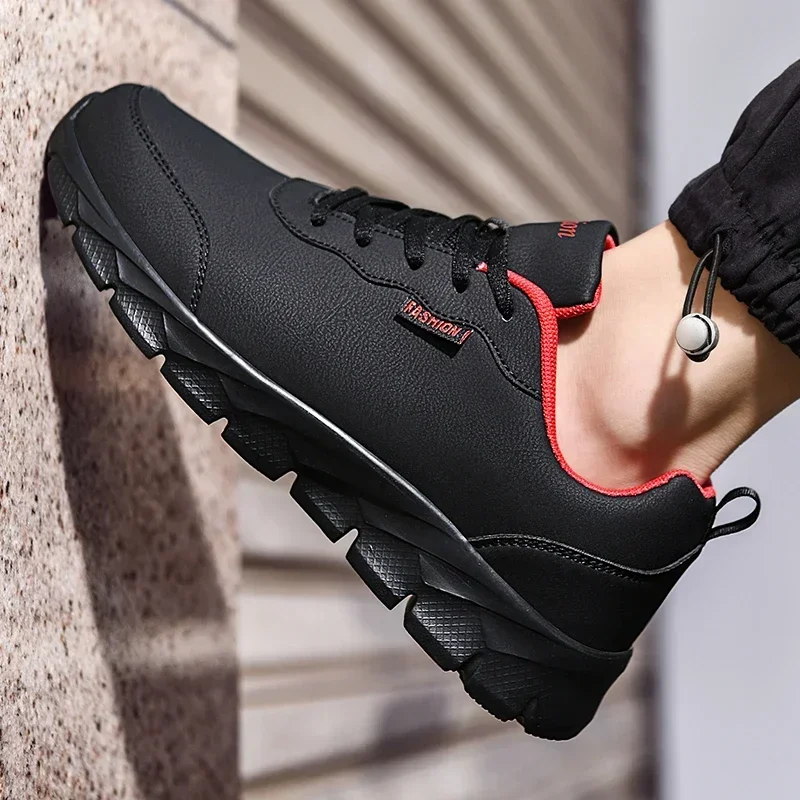 가죽 남성 캐주얼 신발 방수 운동화 남성 내마모성 남성 운동화 운동화 Zapatillas Deportivos Hombre