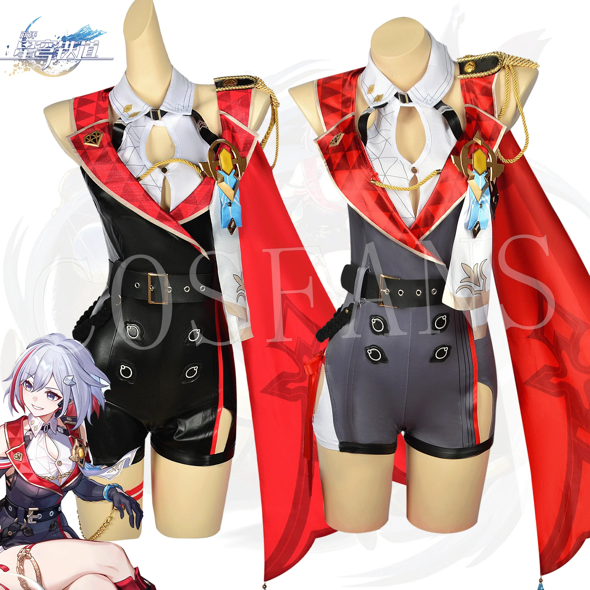 

Anime Honkai Star Rail Topaz Cosplay Costume Game Outfits for Carnival Women Sexy Role Play Suits Party Clothes Wig Shoe Set